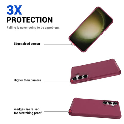 Taurustar Series For Samsung Galaxy S24+ Magnetic Phone Case PC+TPU Drop-resistant Kickstand Back Cover