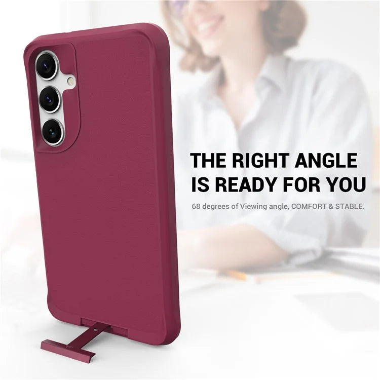 Taurustar Series For Samsung Galaxy S24+ Magnetic Phone Case PC+TPU Drop-resistant Kickstand Back Cover