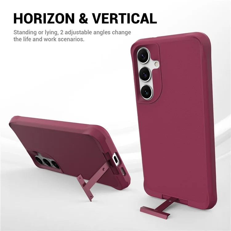 Taurustar Series For Samsung Galaxy S24+ Magnetic Phone Case PC+TPU Drop-resistant Kickstand Back Cover