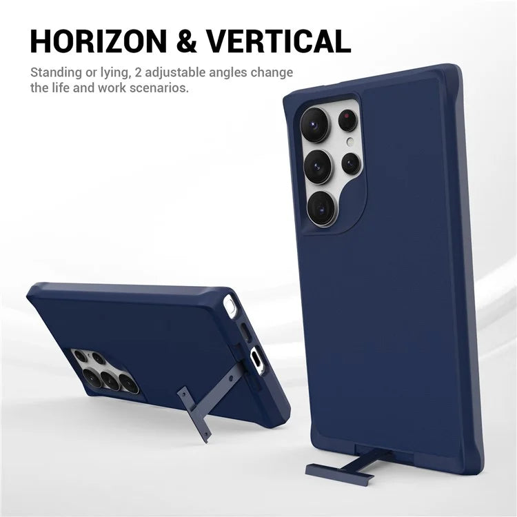 Taurustar Series For Samsung Galaxy S24 Ultra Case PC+TPU Kickstand Cover Compatible with MagSafe