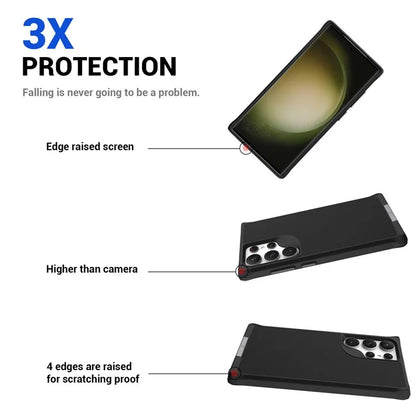 Taurustar Series For Samsung Galaxy S24 Ultra Case PC+TPU Kickstand Cover Compatible with MagSafe