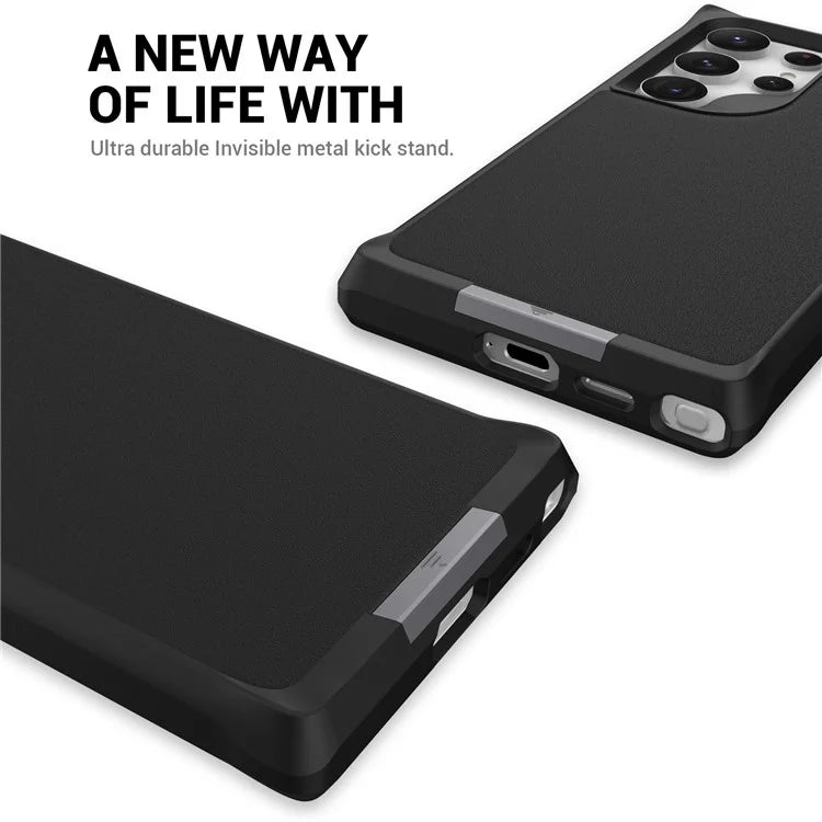 Taurustar Series For Samsung Galaxy S24 Ultra Case PC+TPU Kickstand Cover Compatible with MagSafe
