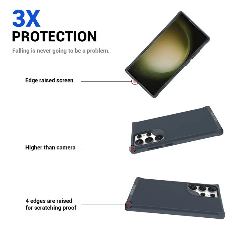 Taurustar Series For Samsung Galaxy S24 Ultra Case PC+TPU Kickstand Cover Compatible with MagSafe