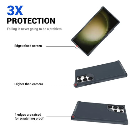 Taurustar Series For Samsung Galaxy S24 Ultra Case PC+TPU Kickstand Cover Compatible with MagSafe