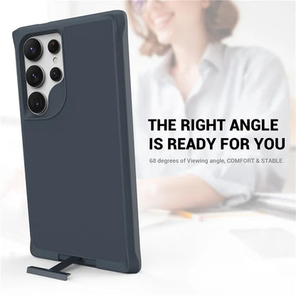 Taurustar Series For Samsung Galaxy S24 Ultra Case PC+TPU Kickstand Cover Compatible with MagSafe