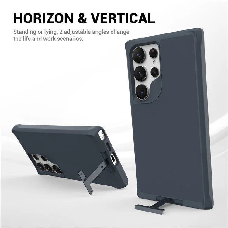 Taurustar Series For Samsung Galaxy S24 Ultra Case PC+TPU Kickstand Cover Compatible with MagSafe