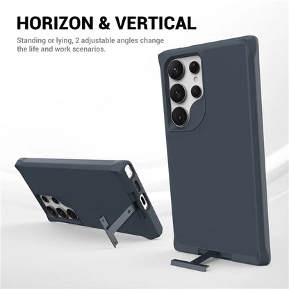 Taurustar Series For Samsung Galaxy S24 Ultra Case PC+TPU Kickstand Cover Compatible with MagSafe