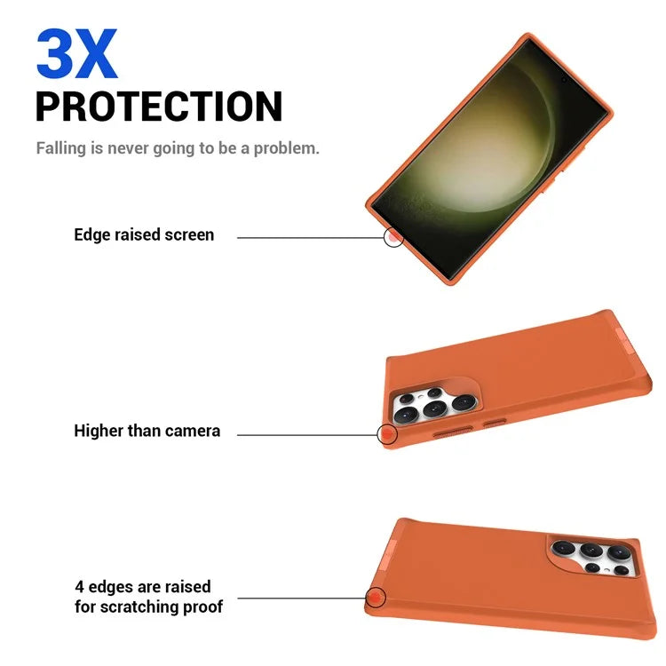 Taurustar Series For Samsung Galaxy S24 Ultra Case PC+TPU Kickstand Cover Compatible with MagSafe