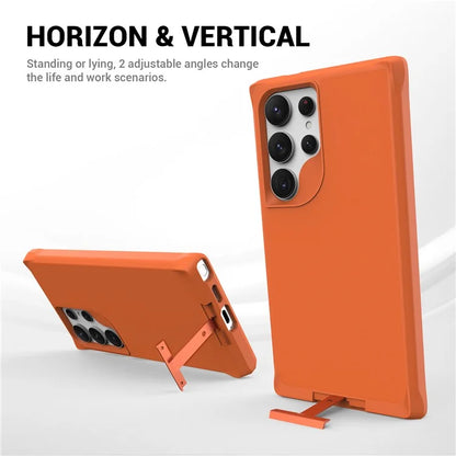 Taurustar Series For Samsung Galaxy S24 Ultra Case PC+TPU Kickstand Cover Compatible with MagSafe