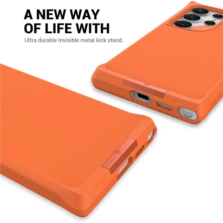 Taurustar Series For Samsung Galaxy S24 Ultra Case PC+TPU Kickstand Cover Compatible with MagSafe