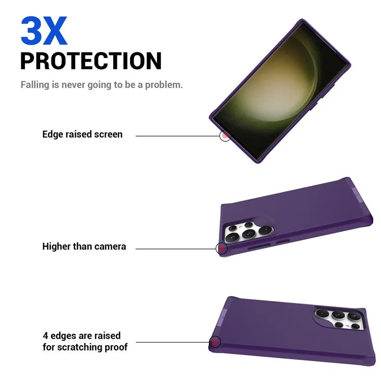 Taurustar Series For Samsung Galaxy S24 Ultra Case PC+TPU Kickstand Cover Compatible with MagSafe