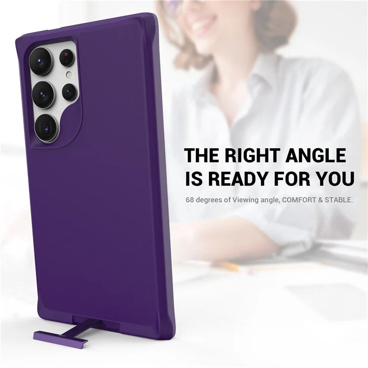 Taurustar Series For Samsung Galaxy S24 Ultra Case PC+TPU Kickstand Cover Compatible with MagSafe