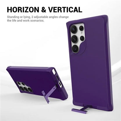 Taurustar Series For Samsung Galaxy S24 Ultra Case PC+TPU Kickstand Cover Compatible with MagSafe