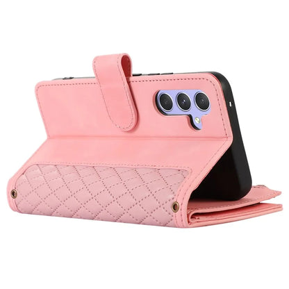 For Samsung Galaxy A14 5G /  A14 4G Cell Phone Case Leather Zipper Pocket Flip Stand Cover