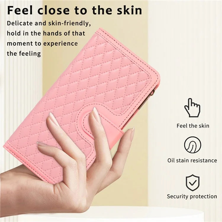 For Samsung Galaxy A14 5G /  A14 4G Cell Phone Case Leather Zipper Pocket Flip Stand Cover