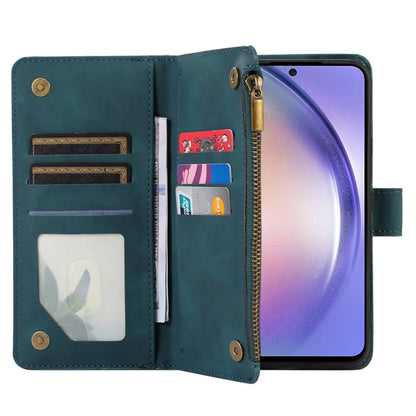 For Samsung Galaxy A05s 4G Case Zipper Leather Rhombus Grid Imprinted Phone Protector