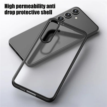 For Samsung Galaxy S24+ Case Crystal Clear Hard PC+Soft TPU Phone Cover