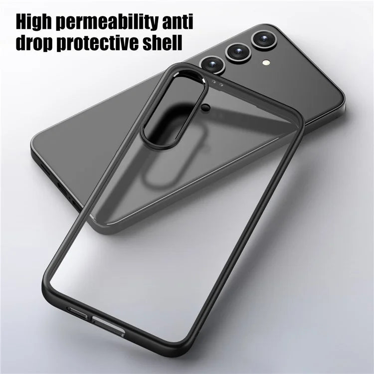 For Samsung Galaxy S24+ Case Crystal Clear Hard PC+Soft TPU Phone Cover