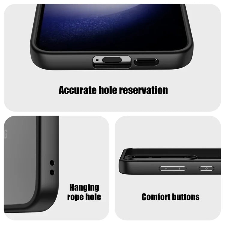 For Samsung Galaxy S24+ Case Crystal Clear Hard PC+Soft TPU Phone Cover