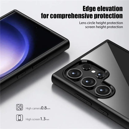 For Samsung Galaxy S24 Ultra Case Shockproof Slim Hard PC+Soft TPU Phone Shell