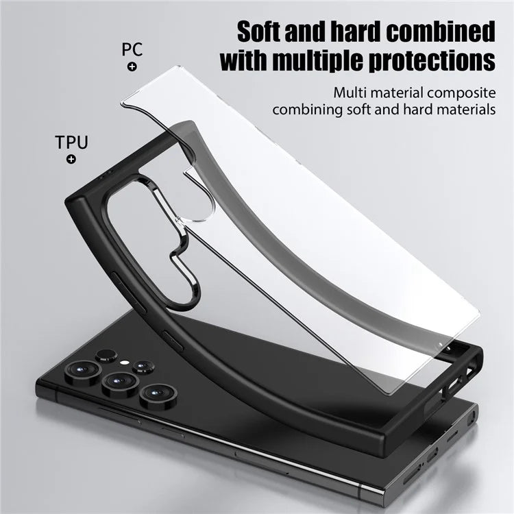 For Samsung Galaxy S24 Ultra Case Shockproof Slim Hard PC+Soft TPU Phone Shell