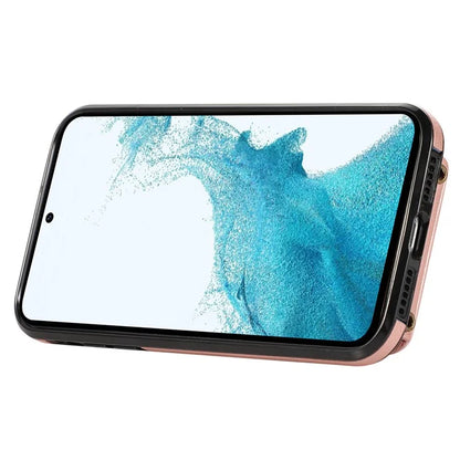 For Samsung Galaxy S22+ 5G Case Kickstand Slim-Fit TPU+PU Leather Mobile Phone Cover
