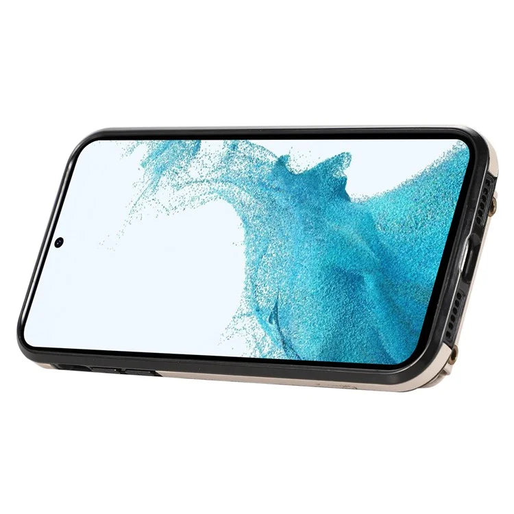 For Samsung Galaxy S21+ 5G Case TPU+PU Leather RFID Blocking Card Holder Phone Cover