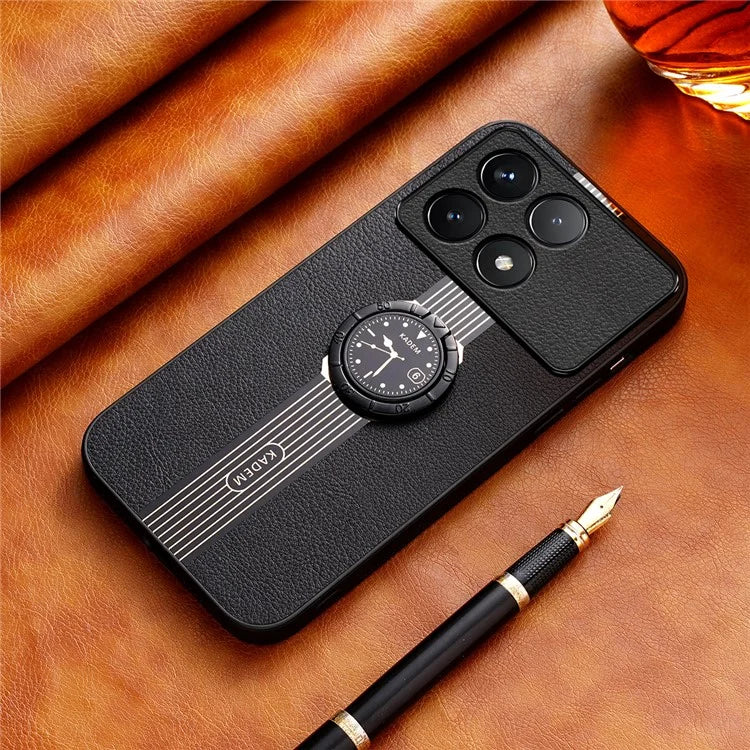 KADEM For Xiaomi Redmi K70 5G / K70 Pro 5G Watch Pattern Cell Phone Case Ring Kickstand Cover