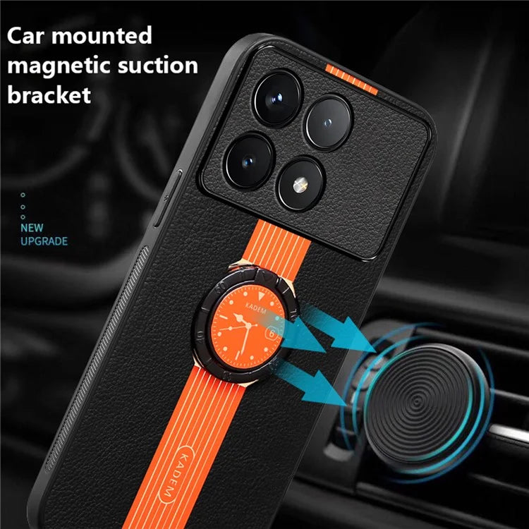 KADEM For Xiaomi Redmi K70 5G / K70 Pro 5G Watch Pattern Cell Phone Case Ring Kickstand Cover