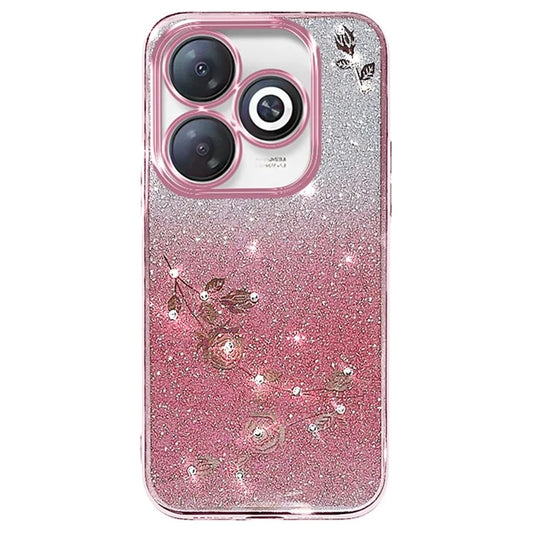 KADEM For Transsion Infinix Smart 8 4G / Transsion Tecno Spark Go 2024 4G Case Rhinestone Decor Gradient TPU Cover