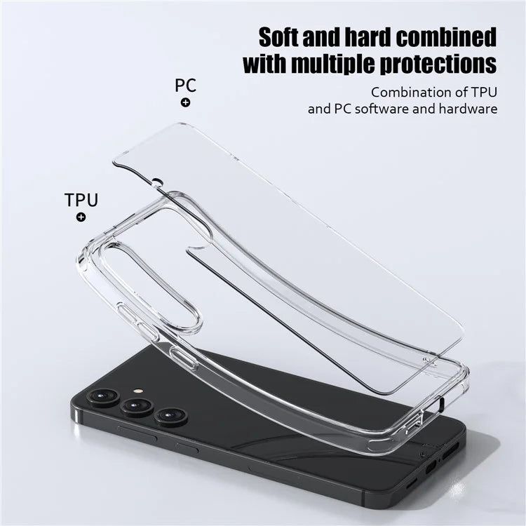 Aurora Series For Samsung Galaxy S24 Case Hard PC + Soft TPU Clear Phone Shell
