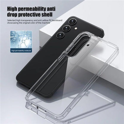 Aurora Series For Samsung Galaxy S24 Case Hard PC + Soft TPU Clear Phone Shell Tan