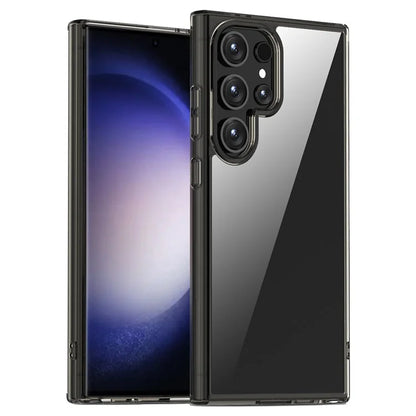 Aurora Series For Samsung Galaxy S24 Ultra Cell Phone Case Hard PC + Soft TPU Back Shell Cover Tan