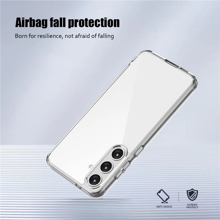 Aurora Series For Samsung Galaxy S24+ Case TPU+PC Crystal Clear Phone Back Protector Tan