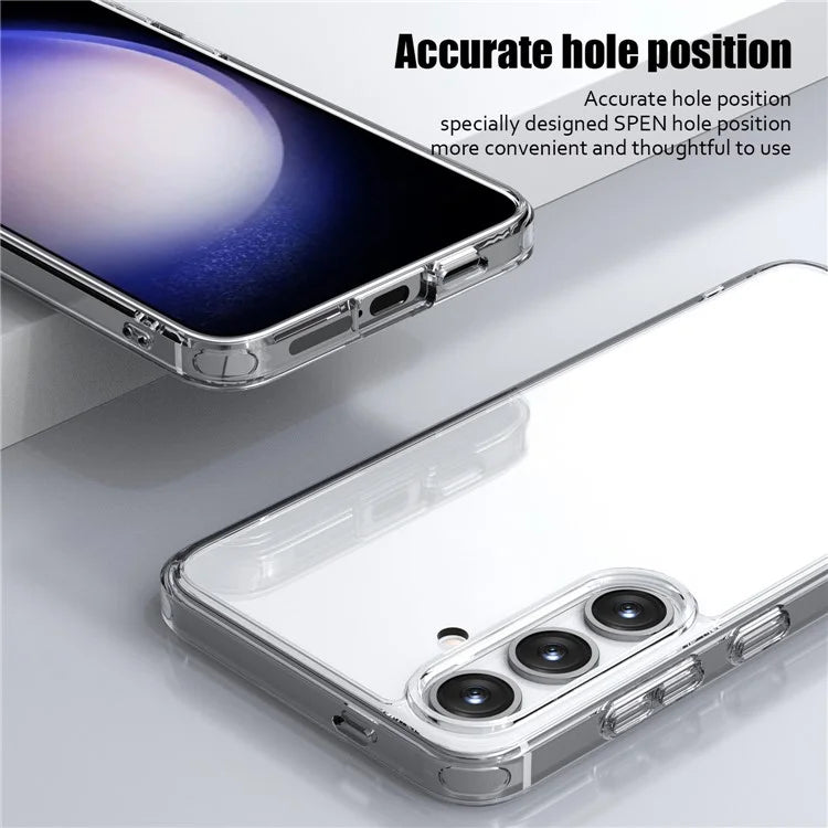Aurora Series For Samsung Galaxy S24+ Case TPU+PC Crystal Clear Phone Back Protector Tan