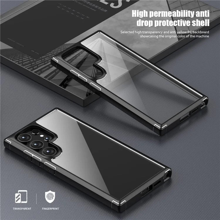 Defense Armor Series for Samsung Galaxy S24 Ultra Cell Phone Case TPU+PC Shockproof Clear Back Cover