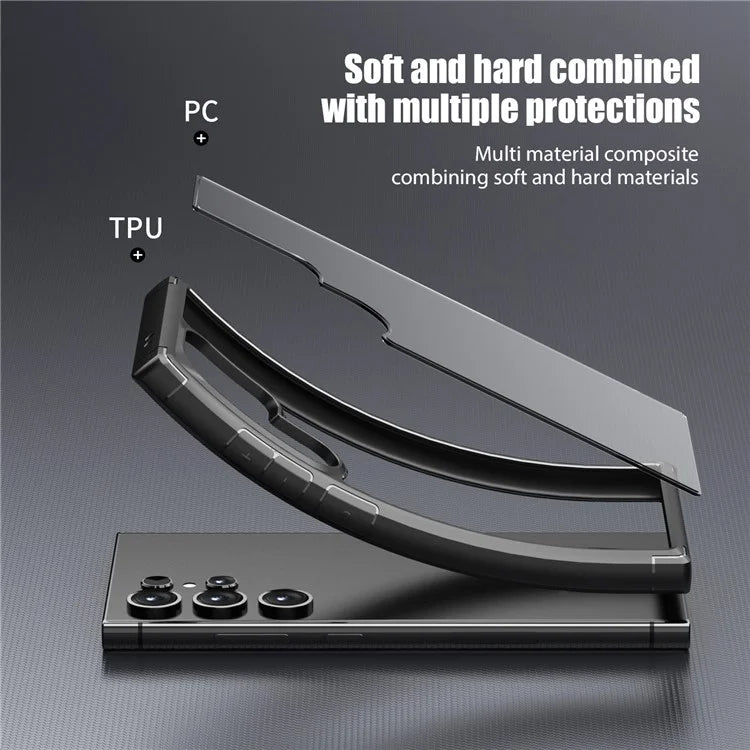 Defense Armor Series for Samsung Galaxy S24 Ultra Cell Phone Case TPU+PC Shockproof Clear Back Cover