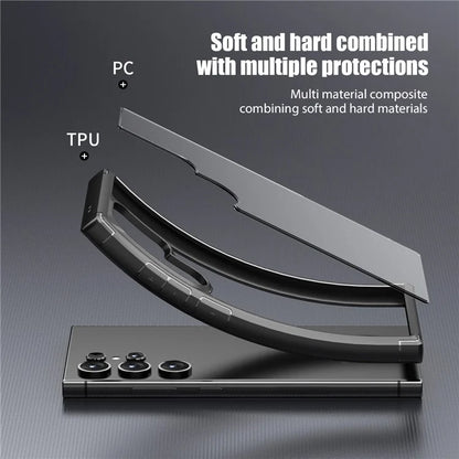 Defense Armor Series for Samsung Galaxy S24 Ultra Cell Phone Case TPU+PC Shockproof Clear Back Cover