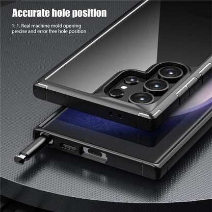 Defense Armor Series for Samsung Galaxy S24 Ultra Cell Phone Case TPU+PC Shockproof Clear Back Cover