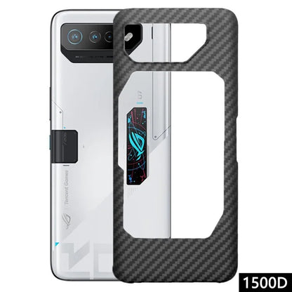 For Asus ROG Phone 7 5G Case Slim-Fit 1500D Coarse Texture Aramid Fiber Phone Cover with Big Lens Cutout