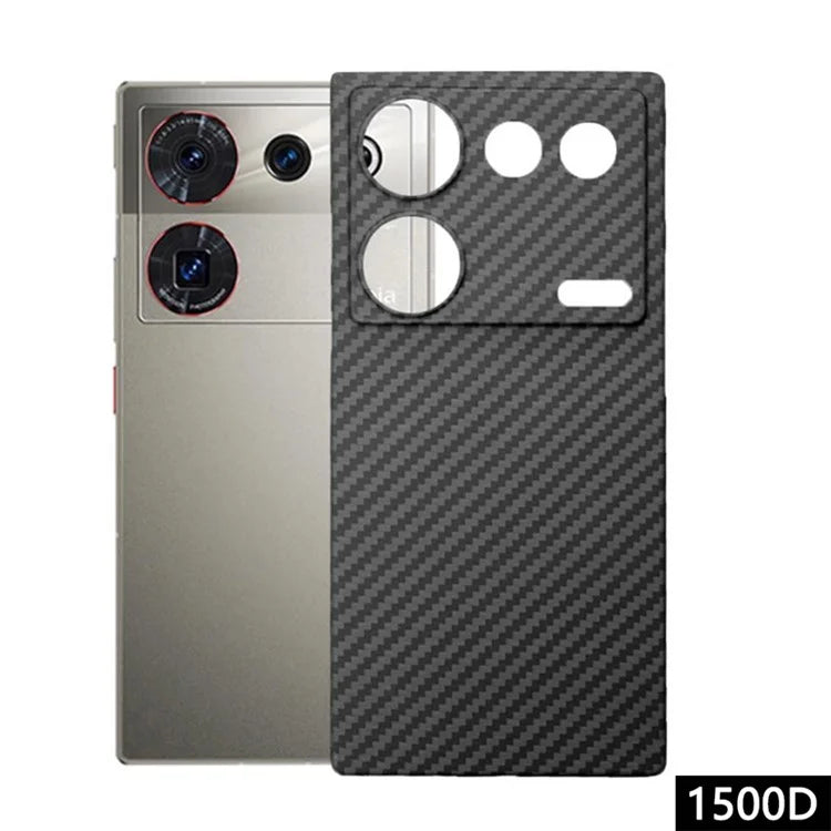Aramid Fiber Case for ZTE nubia Z50 Ultra Cover 1500D Coarse Texture Slim Precise Lens Cutout Phone Protector