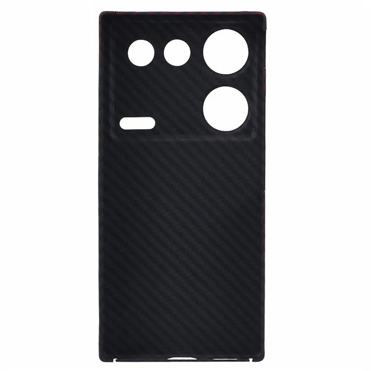 For ZTE nubia Z50 Ultra Case Dual Color 1500D Coarse Texture Aramid Fiber Precise Lens Cutout Phone Cover, Black  /  Red