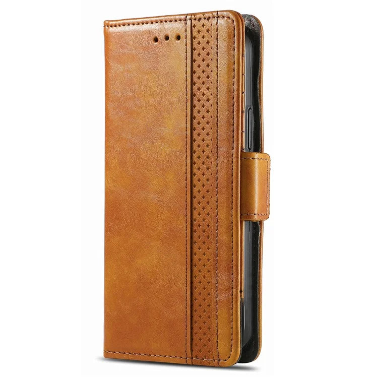 CASENEO 002 Series For Samsung Galaxy S24 Ultra Case RFID Blocking Wallet Splicing Leather Cover