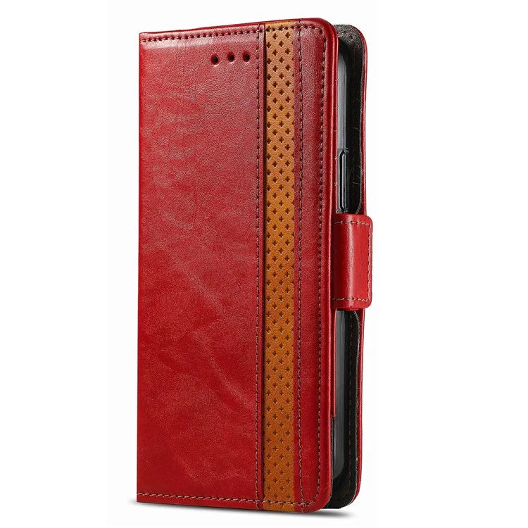 CASENEO 002 Series For Samsung Galaxy S24 Ultra Case RFID Blocking Wallet Splicing Leather Cover