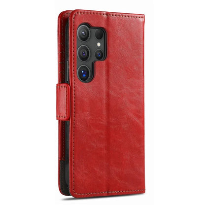 CASENEO 002 Series For Samsung Galaxy S24 Ultra Case RFID Blocking Wallet Splicing Leather Cover