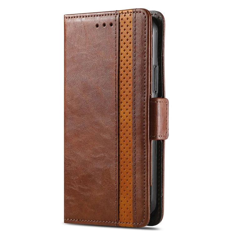 CASENEO 002 Series For Samsung Galaxy S24 Case RFID Blocking Splicing Wallet Phone Cover