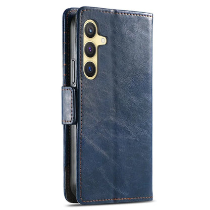 CASENEO 002 Series For Samsung Galaxy S24 Case RFID Blocking Splicing Wallet Phone Cover