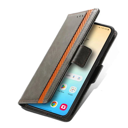 CASENEO 002 Series For Samsung Galaxy S24 Case RFID Blocking Splicing Wallet Phone Cover