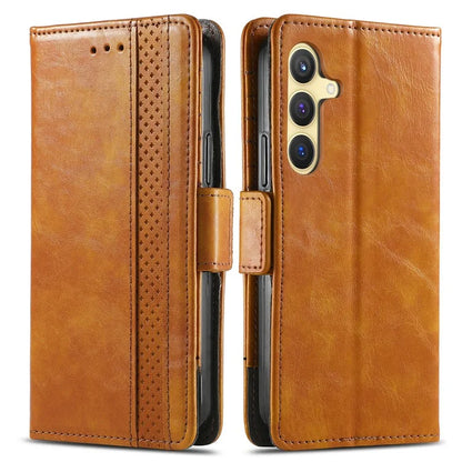 CASENEO 002 Series For Samsung Galaxy S24 Case RFID Blocking Splicing Wallet Phone Cover