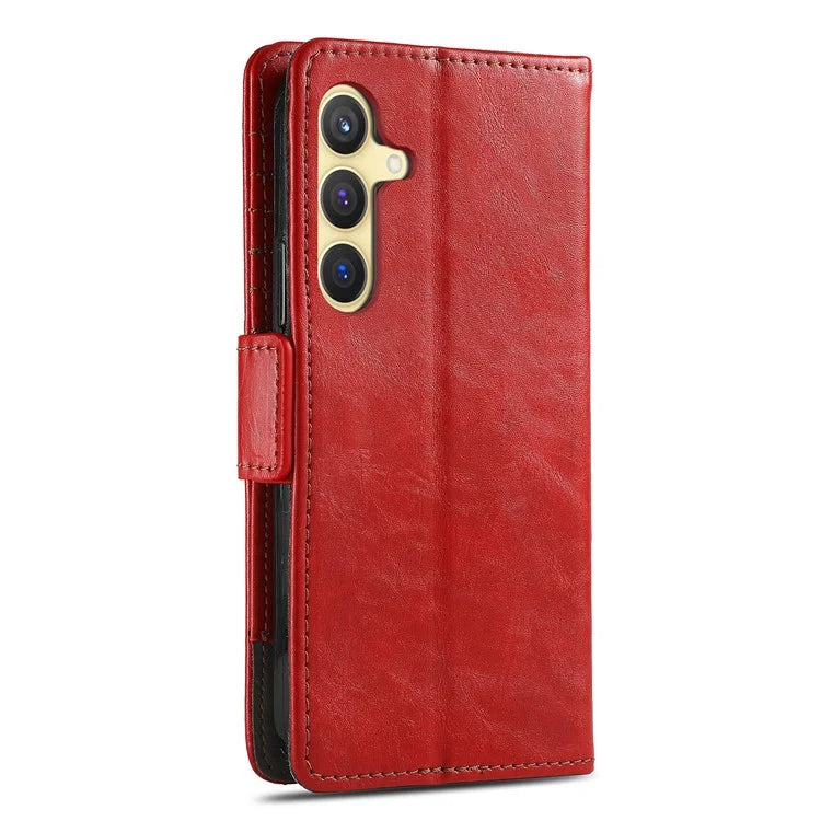 CASENEO 002 Series For Samsung Galaxy S24 Case RFID Blocking Splicing Wallet Phone Cover
